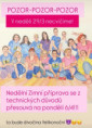Nedělní Zimní příprava se přesouvá na pondělí 6/4!!!